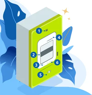 Compteur Linky : notice d'utilisation partie supérieure
