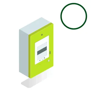 Bouton de réarmement du compteur Linky