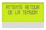Écran Linky Attente retour tension