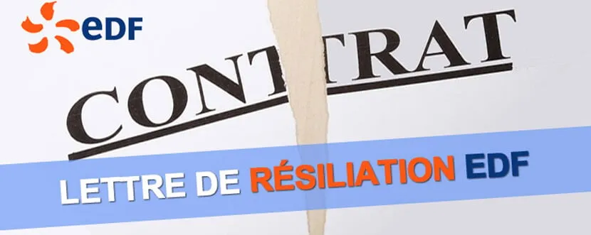 lettre résiliation edf