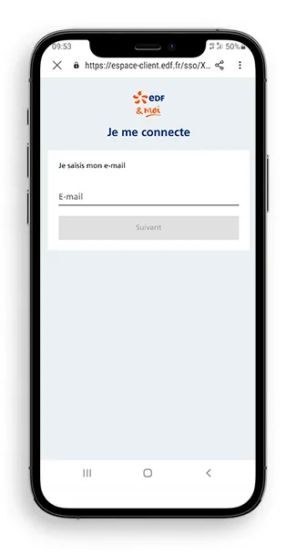 connexion application EDF & Moi