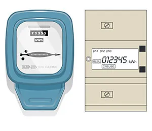 Compteur électromécanique et compteur électronique