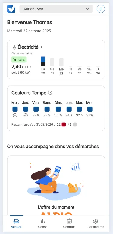 capture d'écran Selectra
