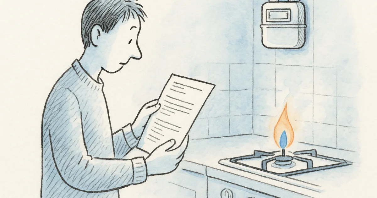 Compteur de gaz et flamme de gazinière illustrant la hausse du prix repère du gaz au 1er juillet 2026